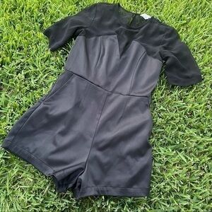 BCBG Mesh Shoulder Romper    GD1